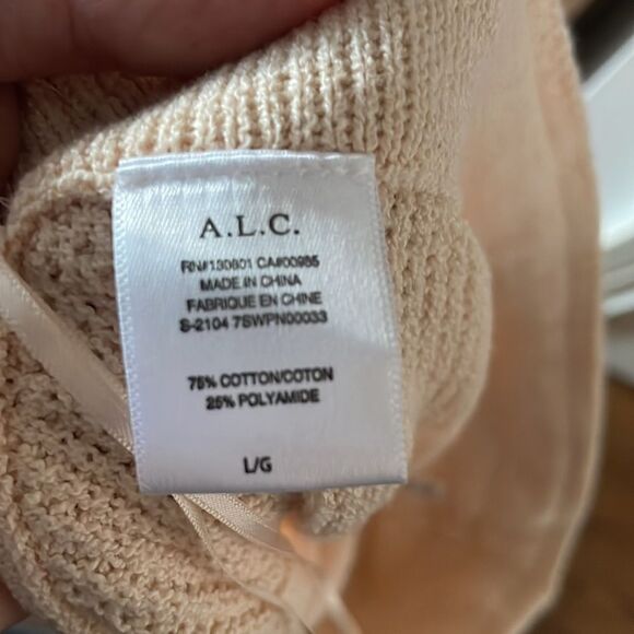 NEW Alc martell high waist crop knit flare womens pants desert rose - Picture 11 of 15